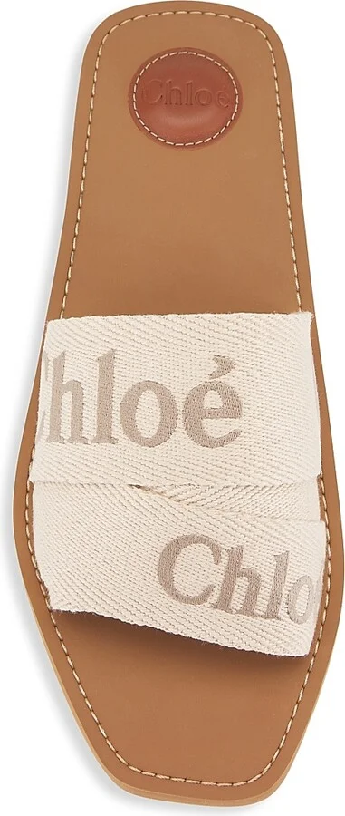 Women's Woody Logo Slide Sandals - Blushy Beige - Size 6 - Image 5