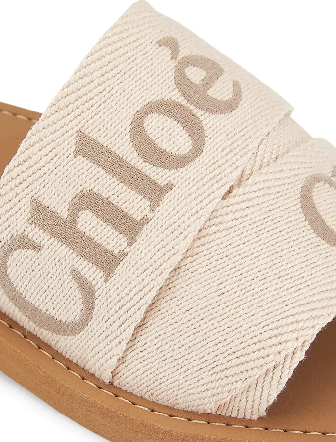 Women's Woody Logo Slide Sandals - Blushy Beige - Size 6 - Image 6