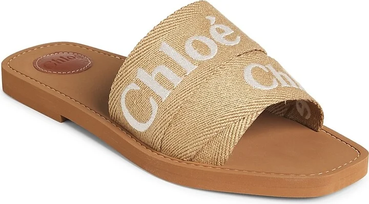 Women's Woody Logo Slide Sandals - Blushy Beige - Size 6 - Image 7