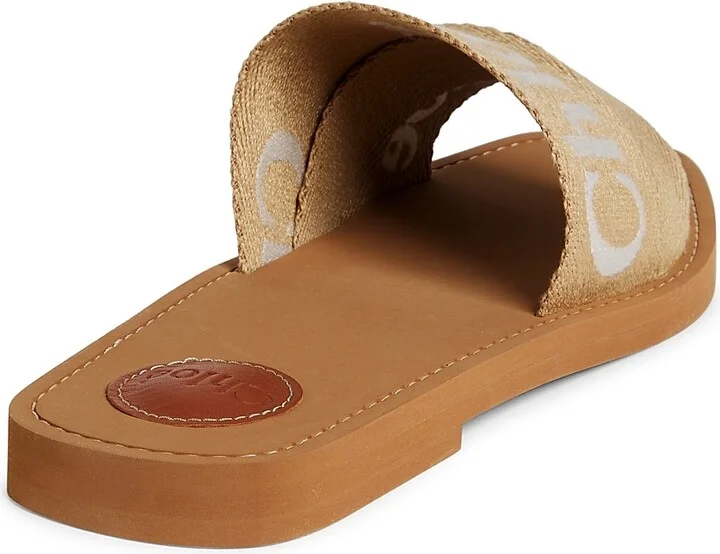 Women's Woody Logo Slide Sandals - Blushy Beige - Size 6 - Image 8
