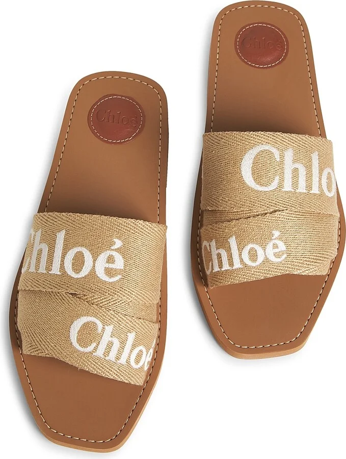 Women's Woody Logo Slide Sandals - Blushy Beige - Size 6 - Image 9
