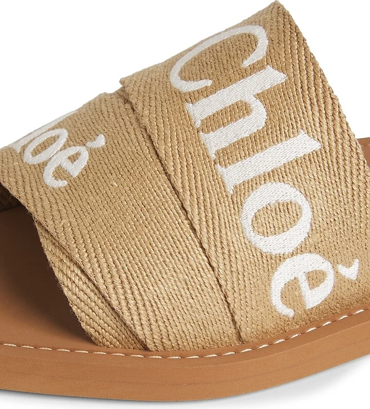 Women's Woody Logo Slide Sandals - Blushy Beige - Size 6 - Image 10