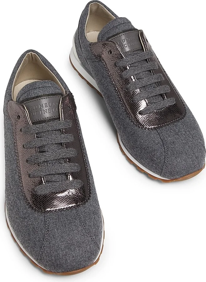 Women's Wool Low-Top Sneakers - Mid Grey - Size 6 - Image 4