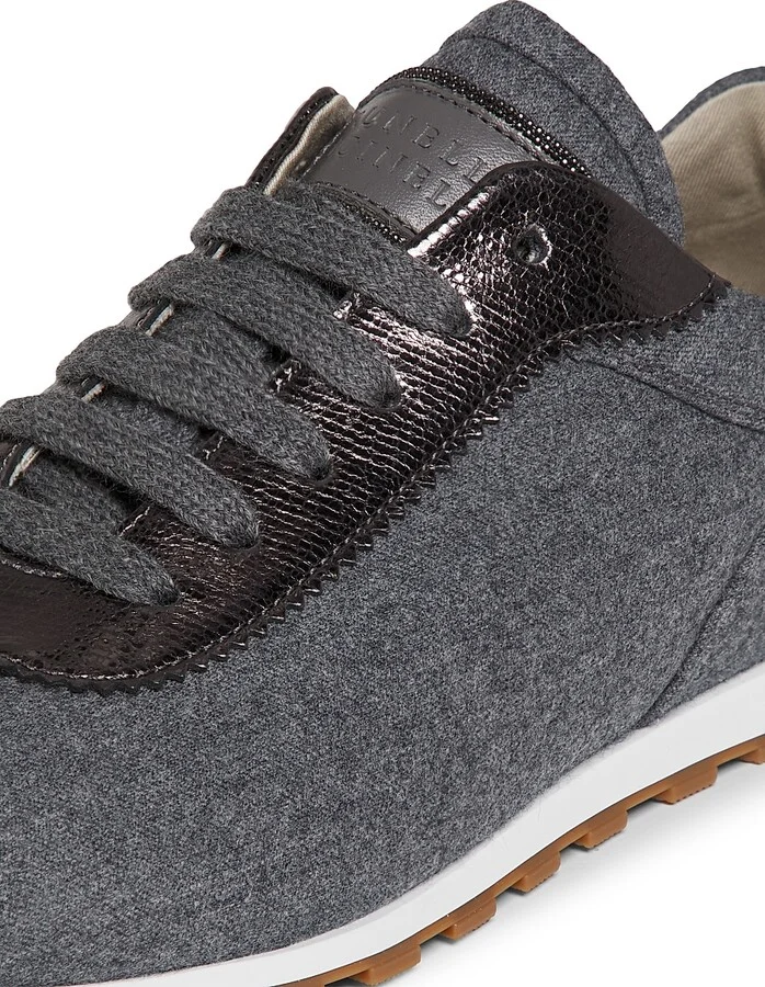 Women's Wool Low-Top Sneakers - Mid Grey - Size 6 - Image 5