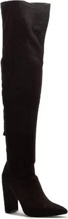 Women's Wo's Over the Knee Stretch Faux Suede Boots - Qupid