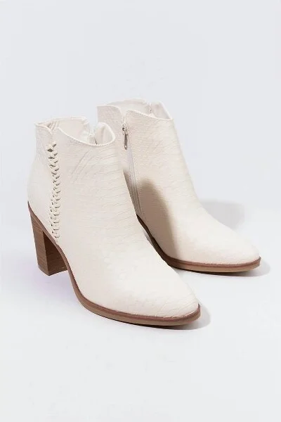 Women's Wo's Side Braid Python Booties - MIA