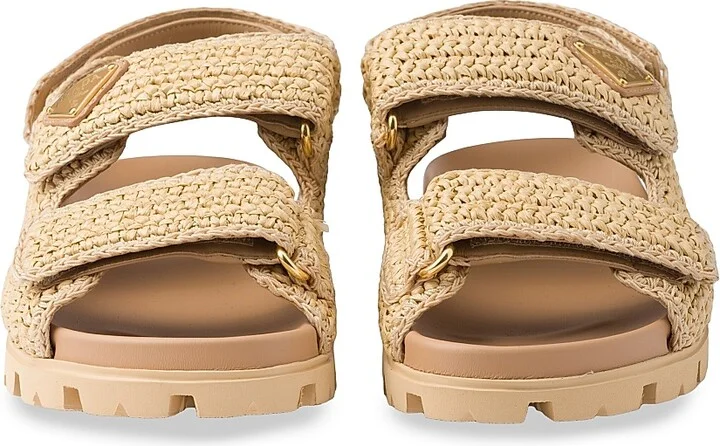 Women's Woven Fabric Sandals - Black - Size 6 - Image 7