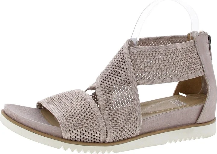 Womens Woven Leather Ankle Strap