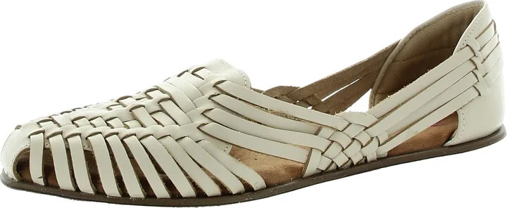 Womens Woven Leather Fisherman Sandals