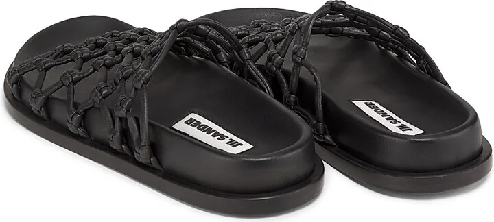 Women's Woven Leather Sandals - Black - Size 8 - Image 3