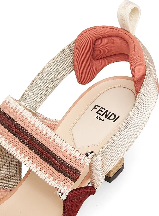 Women's Woven Logo 55MM Slingback Pumps - Rose - Size 5.5 - Image 5