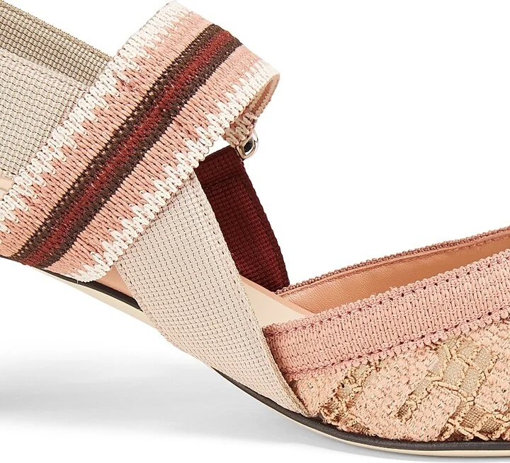Women's Woven Logo 55MM Slingback Pumps - Rose - Size 5.5 - Image 6