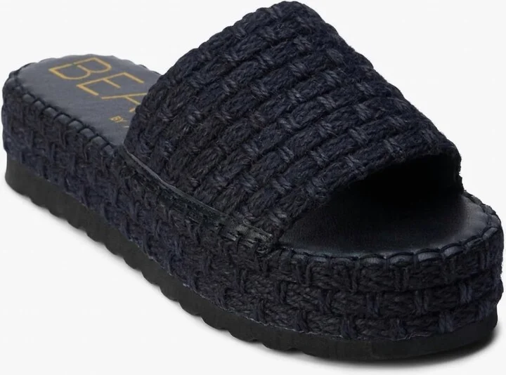 Women's Woven Sandal In Ebony