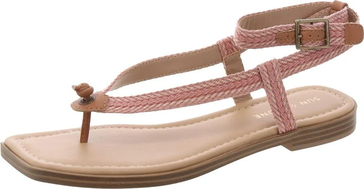 Womens Woven Thong Ankle Strap