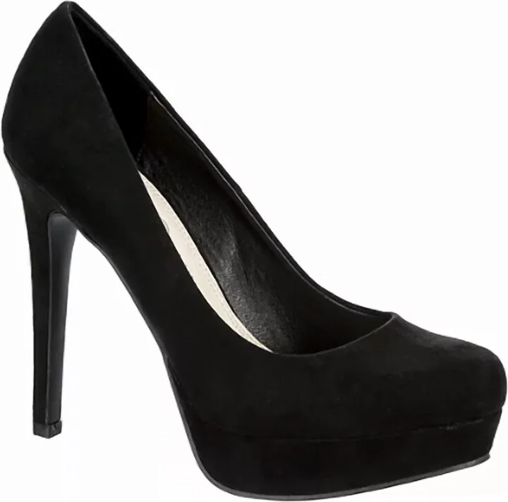 Women's Wow Micro Suede Pumps In Black
