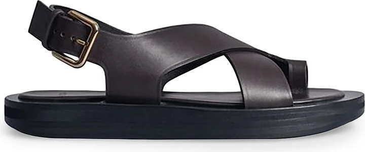 Women's Wrapped-Toe Leather Sandals - Black - Size 6 - Image 6