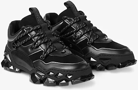 Womens x Black Diamond x II Mixed Leather Low-Top Trainers 10 - Image 2