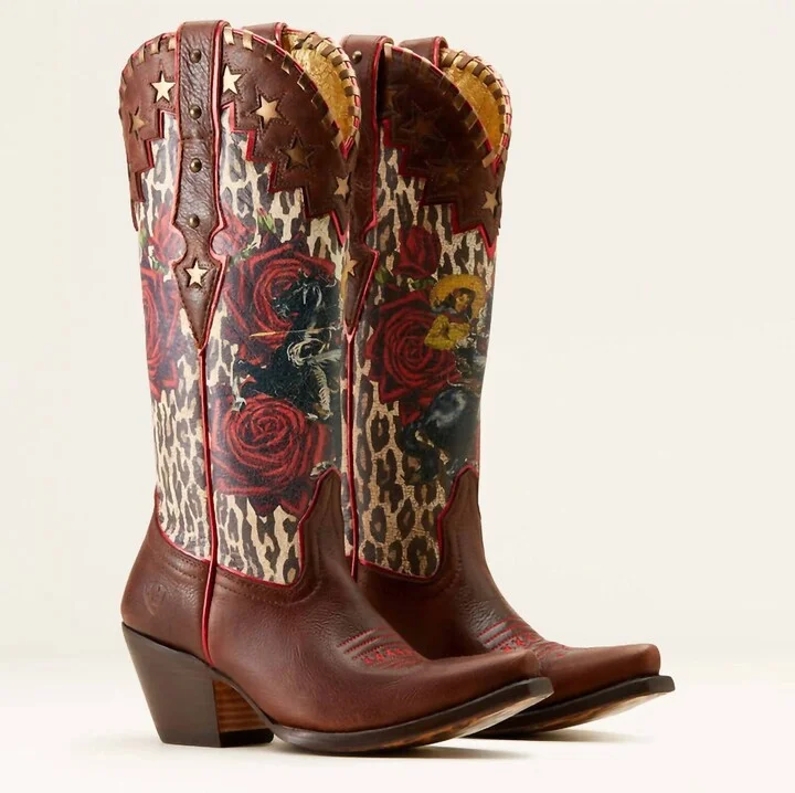 Women's X Toe Rodeo Quincy Western Boot In Mohogany