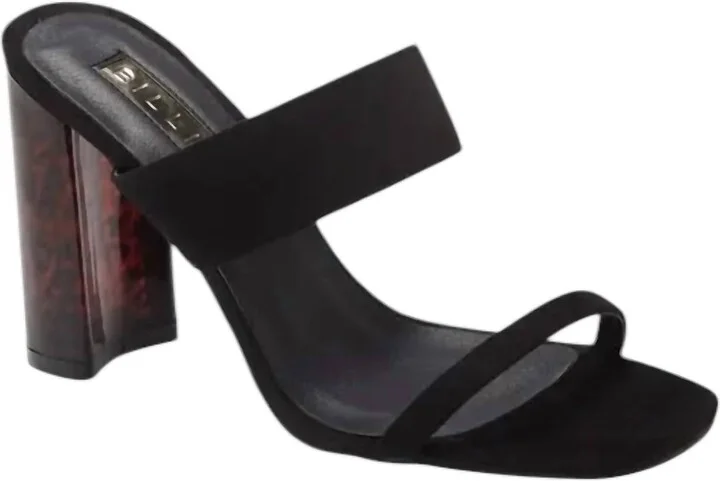 Women's Xena Slide Sandal In Black Suede