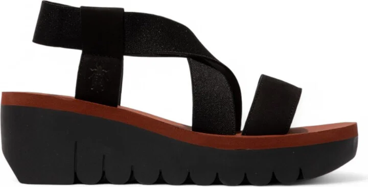 Women's YABI922FLY Green Rose Gold Cupido Leather Sandals Espadrille Platform Wedges