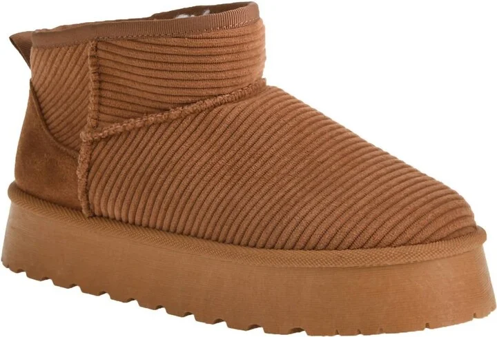 Women's Yarroh Corduroy Mini Boot In Tan