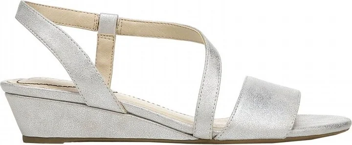 Women's Yasmine Wedge Sandals In Metallic Silver