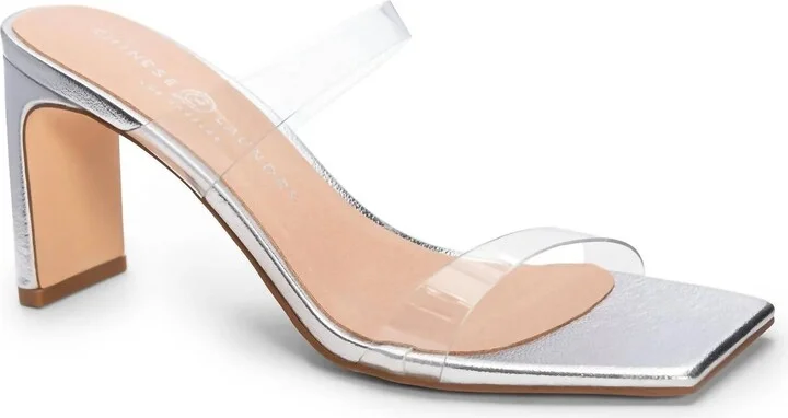 Women's Yaya Vinyl Sandal In Silver Metallic