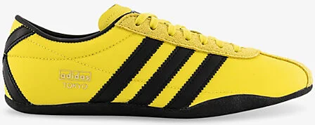 Womens Yellow Black Tokyo Suede and Textile Low-Top Trainers 3.5