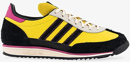 Womens Yellow Core Black Sl 72 Leather Low-Top Trainers 6.5