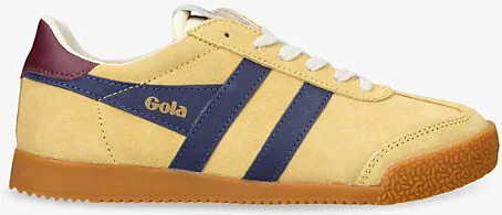 Womens Yellow Elan Suede Low-Top Trainers Eur 39 / 6 Uk Women
