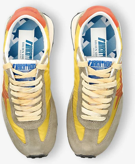 Womens Yellow Marathon 82542 Runner Suede Low-Top Trainers Eur 36 / 3 Uk Women - Image 2
