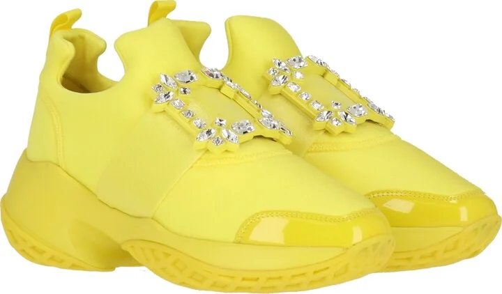 Womens Yellow Multicolored Loafer