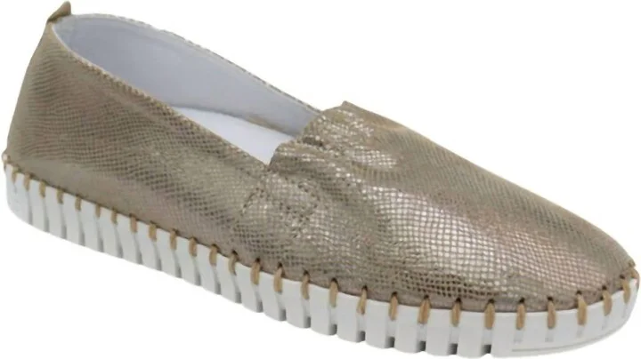 Women's Yvette Sneakers In Gold Snake