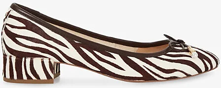 Womens Zebra Print Leather Amazing Zebra Leather Heeled Courts Eur 37 / 4 Uk Women