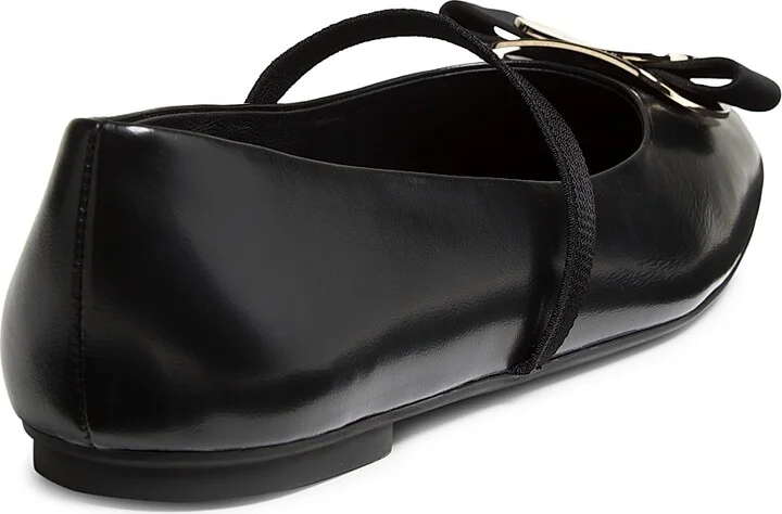 Women's Zina Leather Ballet Flats - Nero - Size 7 - Image 3