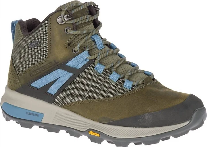 Women's Zion Mid Waterproof Shoes - Medium In Dark Olive