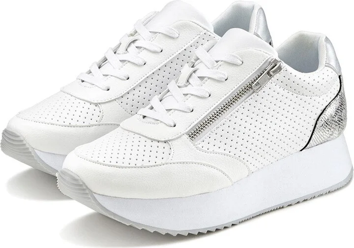 Women's Zip Detail Platform Sneakers
