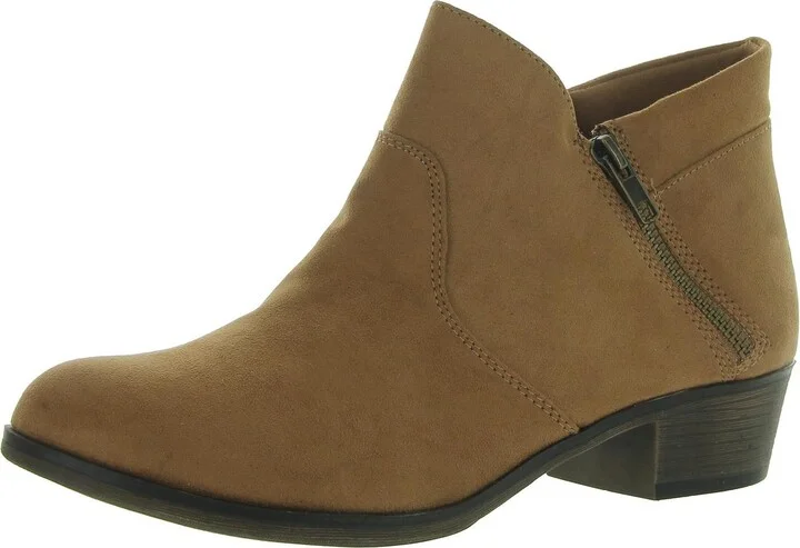 Womens Zip Up Casual Booties