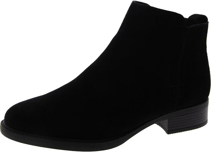 Womens Zipper Almond Toe Ankle Boots