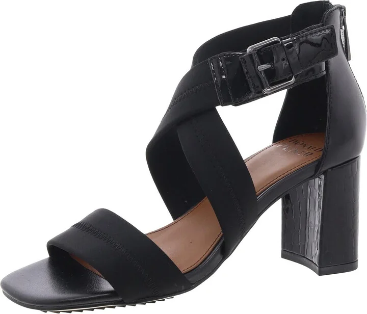 Womens Zipper Block Heels