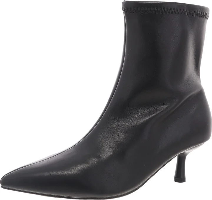 Womens Zipper Faux Leather Booties