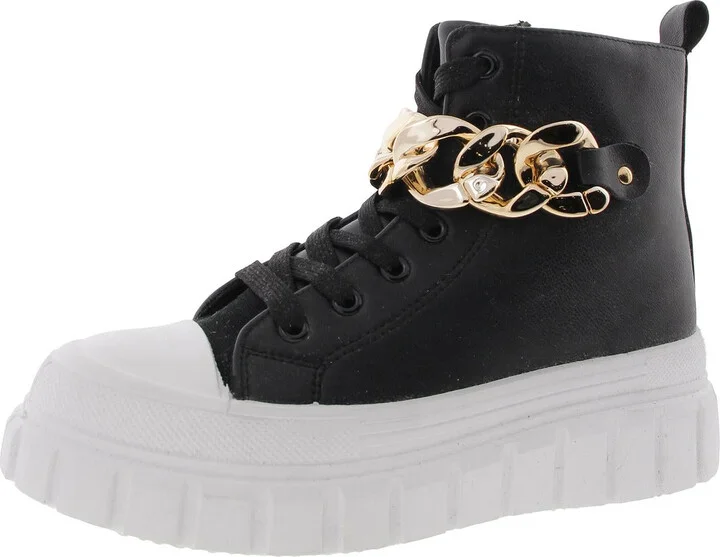 Womens Zipper Faux Leather Casual And Fashion Sneakers