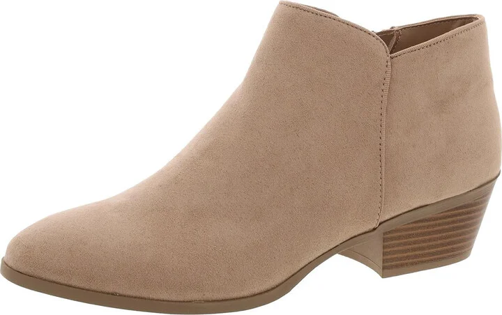 Womens Zipper Faux Leather Chelsea Boots