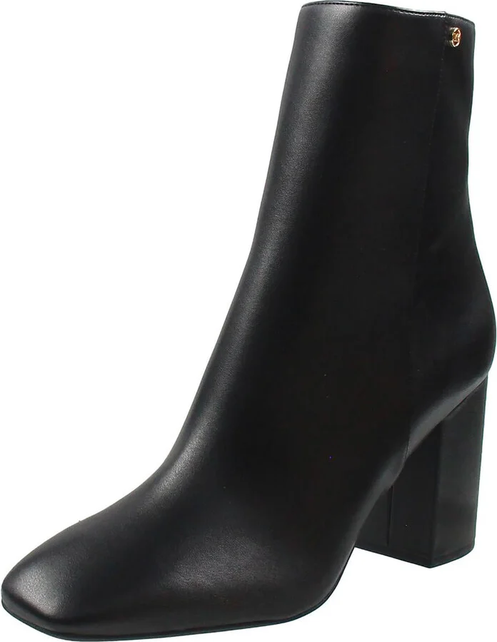 Womens Zipper Faux Leather Mid-Calf Boots