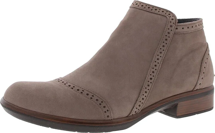 Womens Zipper Faux Suede Ankle Boots