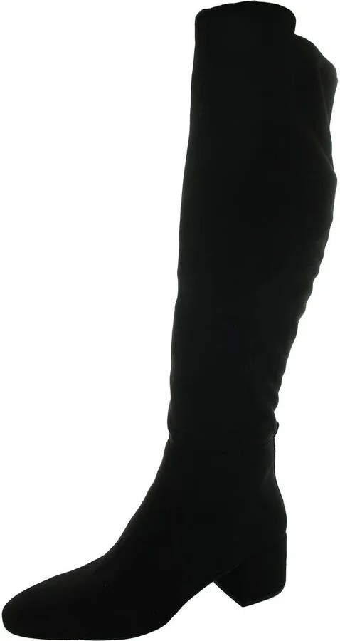 Womens Zipper Faux Suede Knee-High Boots
