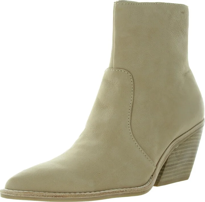 Womens Zipper Leather Ankle Boots