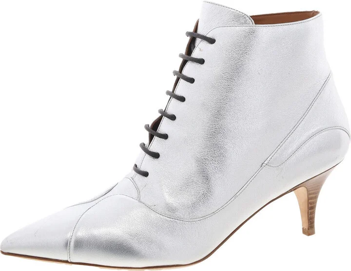 Womens Zipper Leather Ankle Boots