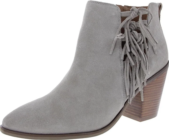 Womens Zipper Leather Ankle Boots