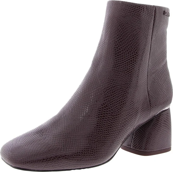 Womens Zipper Leather Ankle Boots